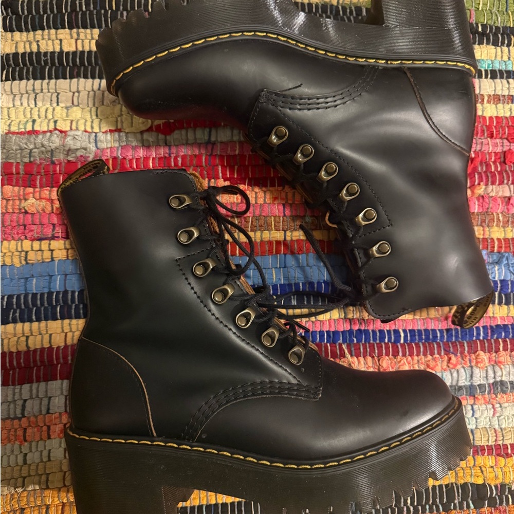BRAND NEW. Black Doc Marten Leona boots. Size 9.